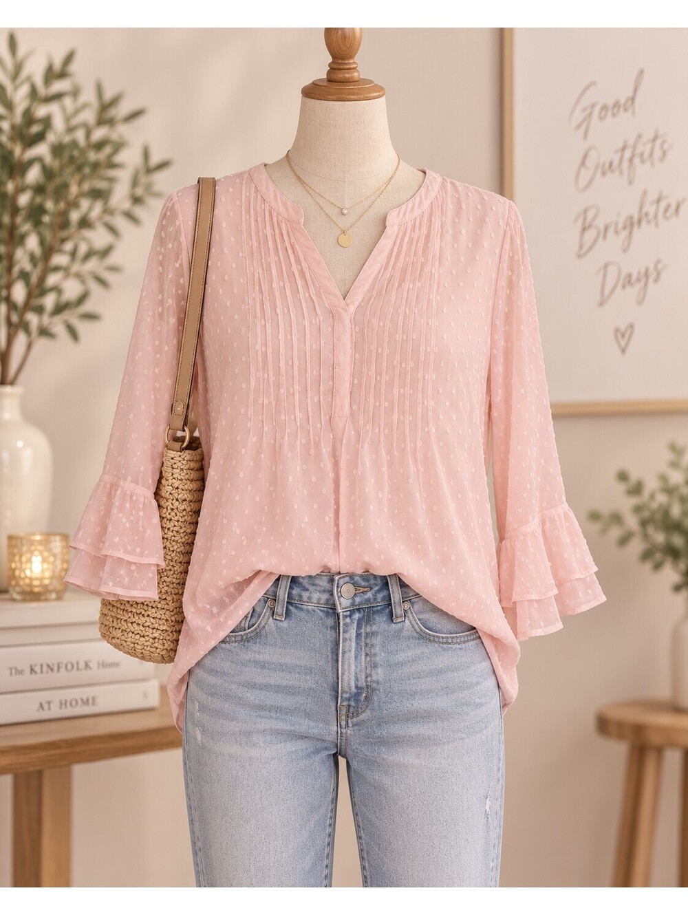Charter club baby pink blouse